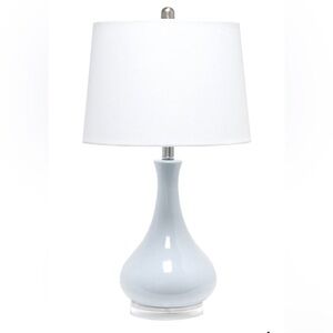 BRAND NEW Pair of Light Blue Ceramic Tear Drop Lamps